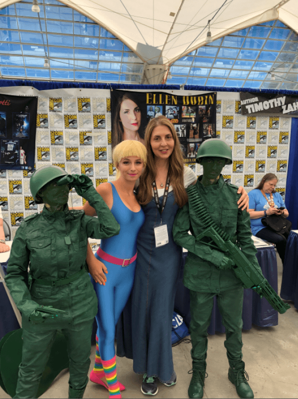 Ellen and cosplay fans at the San Diego Comic Con 2019