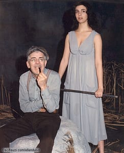 This is a second picture from the famous play A MOON FOR THE MISBEGOTTEN by EUGENE O'NEILL. Ellen as Irish farm girl JOSIE HOGAN and her father PHIL HOGAN played by Irish actor Sean Mulcahy who also directed the production.