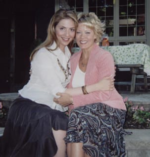 Ellen and Barbara Niven on the set of Murder in My House