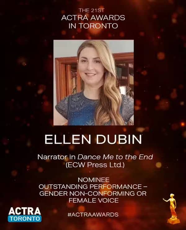Ellen nominated in the 21st ACTRA Awards 2023